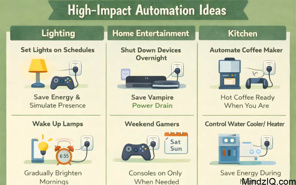 Smart Home Energy Saving Automation Ideas Using Smart Plugs and Schedules.