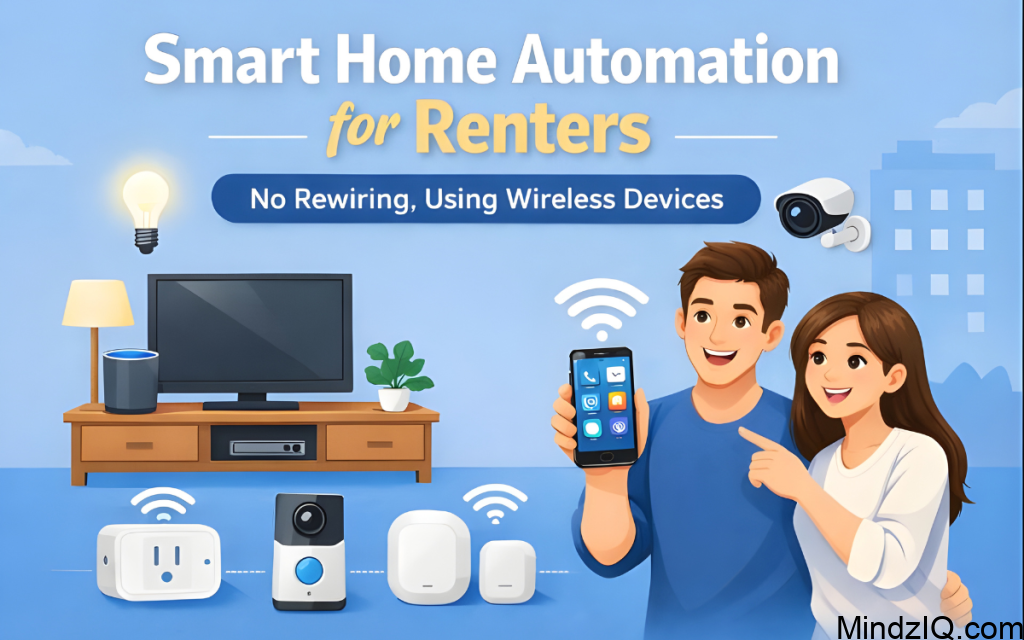Smart Home Automation for Renters Without Rewiring Using Wireless Devices