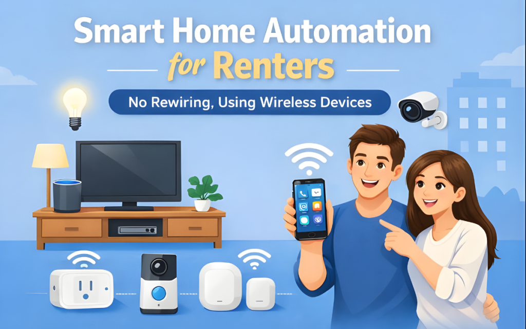 Smart Home Automation for Renters Without Rewiring Using Wireless Devices
