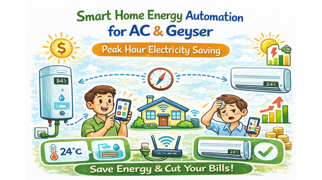 Smart Home Energy Automation for Ac Geyser Peak Hour Electricity Saving