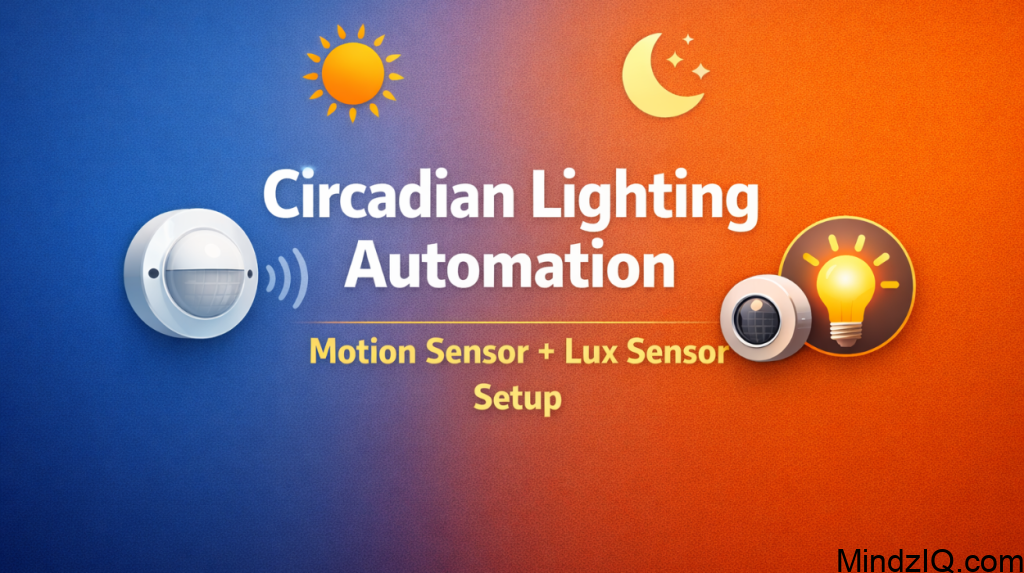 Circadian Lighting Automation with Motion Sensor Lux Sensor Setup